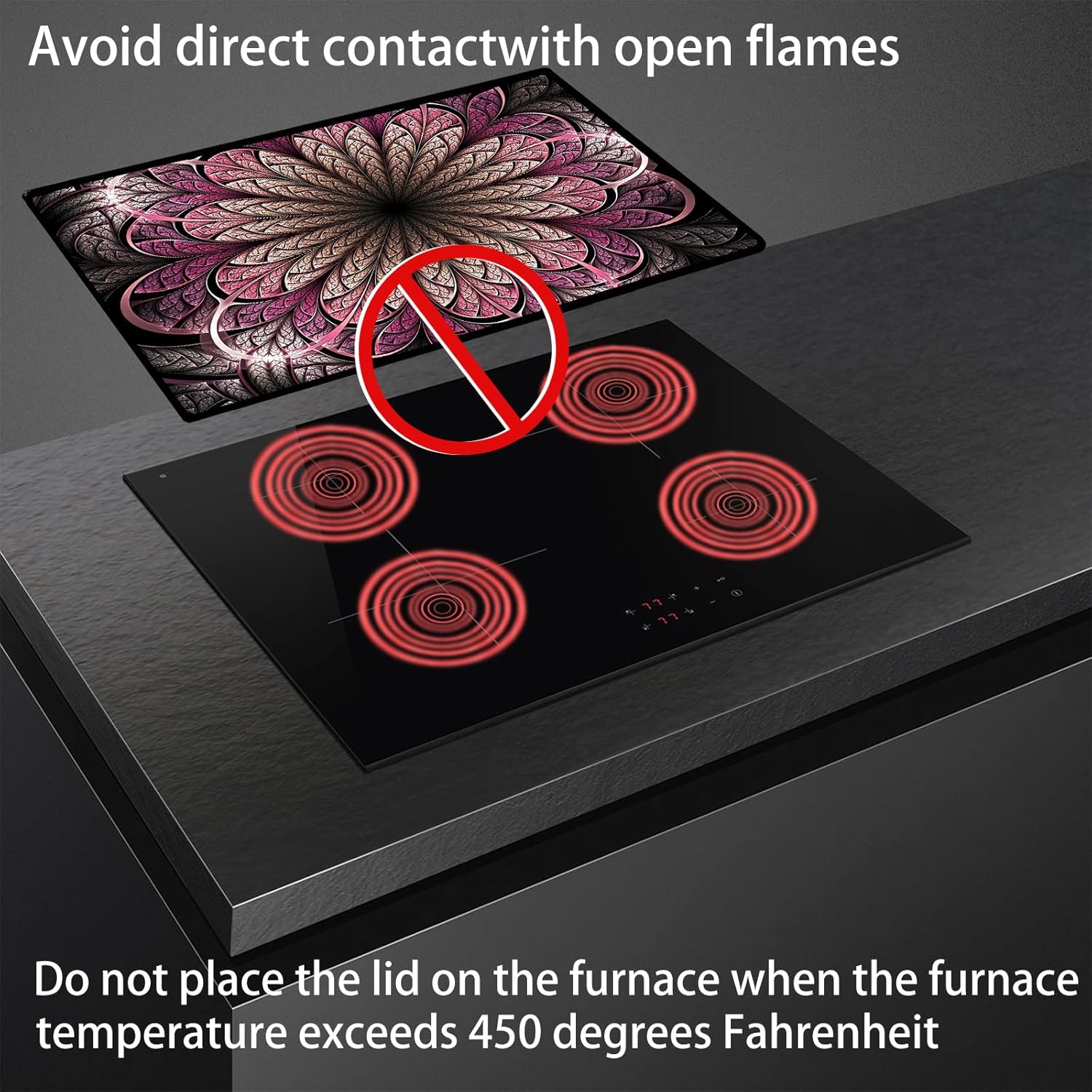 27.9x20 Electric Stove Cover Glass Top Protector with Anti-Slip Coating for Flat Top Stoves - Expand Usable Space with Natural Rubber - Gbehee