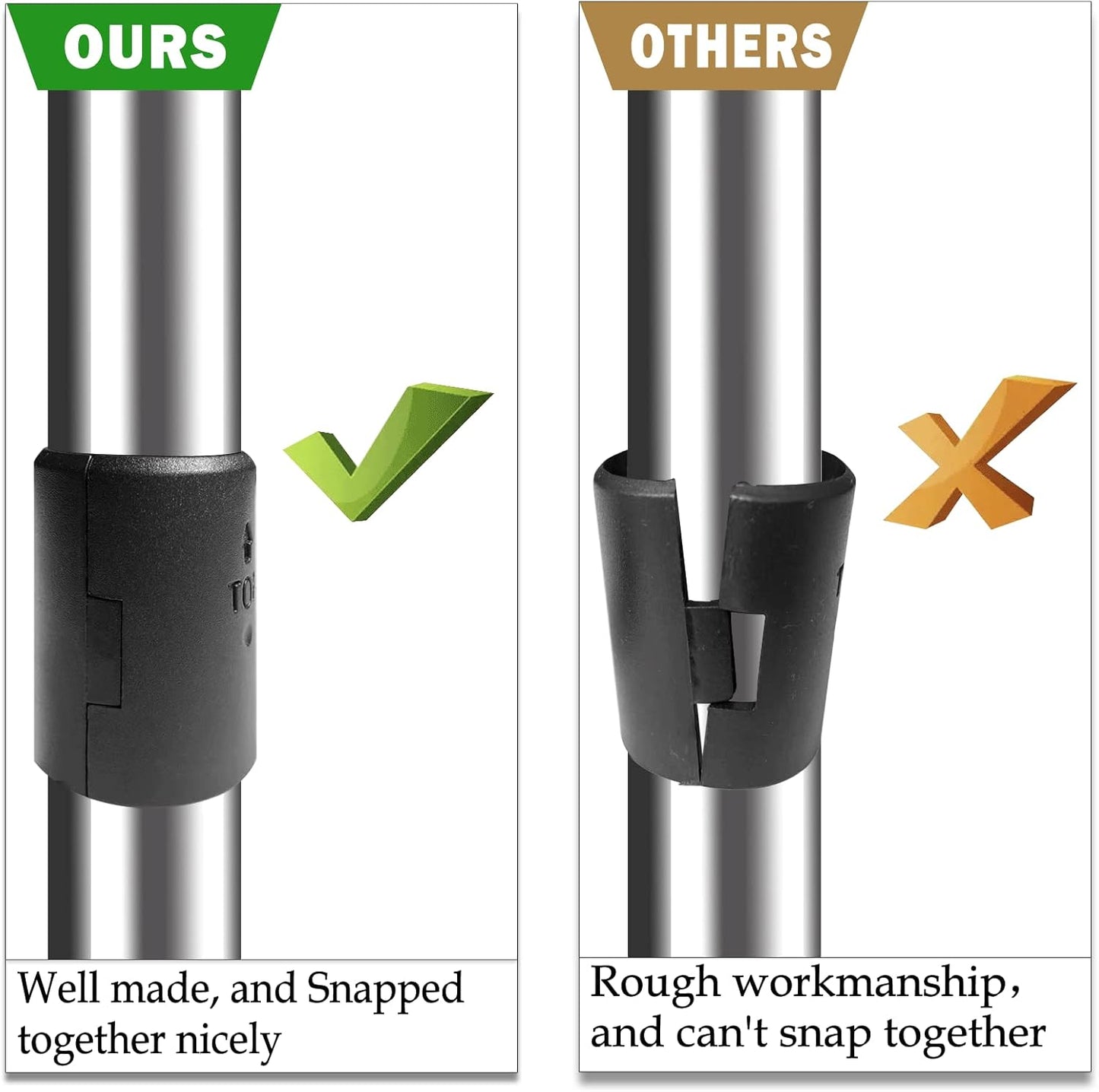 28 Pack Black Plastic and Metal Wire Shelf Clips for 1" Post Wire Shelving System - Replacement Shelving Sleeves (14 Pairs)