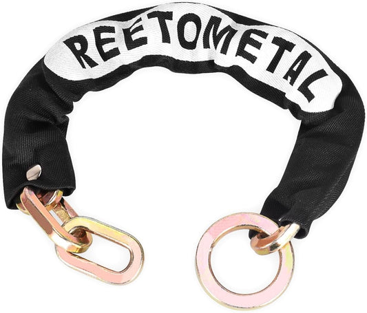 2ft x 3/8in Heavy Duty Security Chain for Motorcycles, Bicycles, ATVs, Trailers - Cut Proof Hardened Steel Chain for Anti-Theft Protection