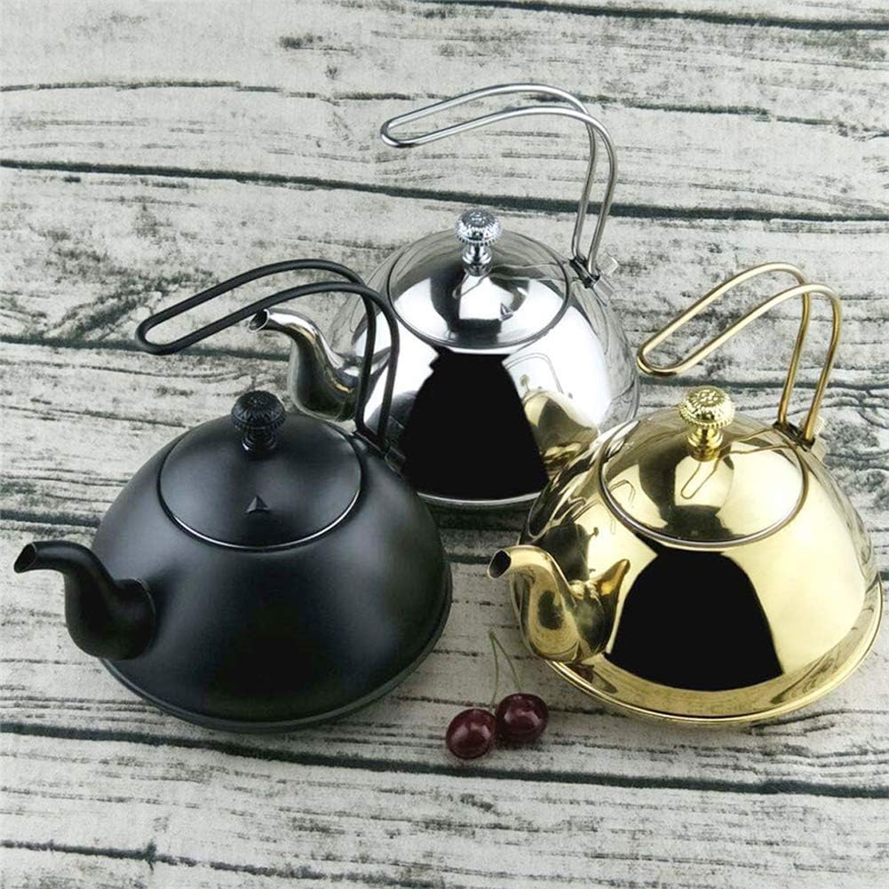 2L Stainless Steel Whistling Tea Kettle with Handle for Camping and Hiking
