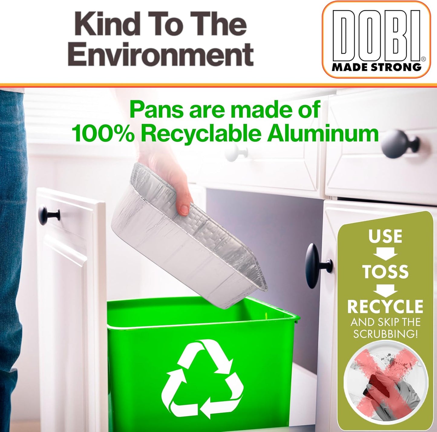 2LB Disposable Aluminum Foil Bread Loaf Pans (30 Pack) - Strong Baking Tins for Homemade Bread, Side Dishes, Lasagna - 8.5" x 4.5" x 2.5