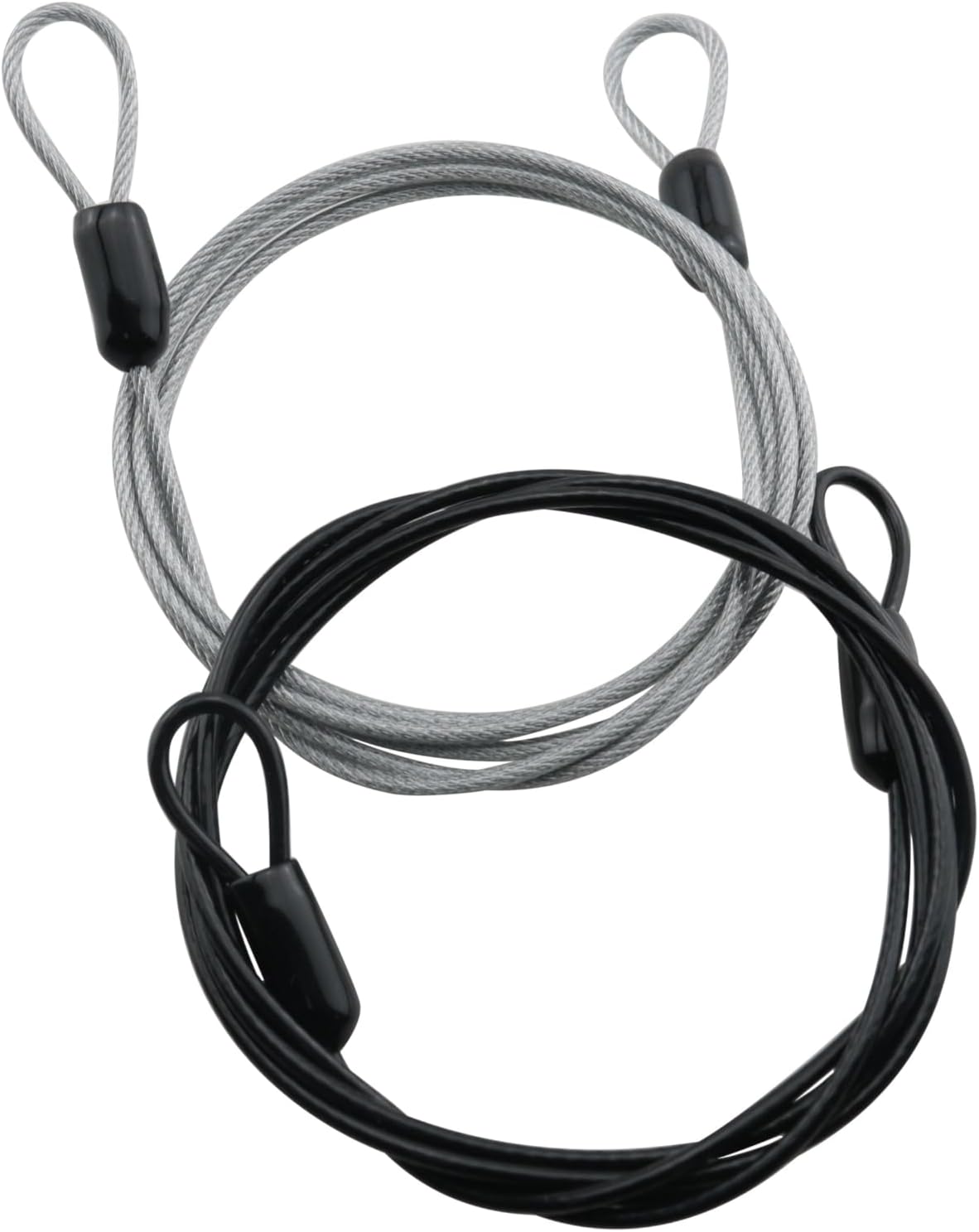 2PCS 1m Anti Theft Rope Outdoor Security Cable Lock Stainless Steel Clothesline for Skateboards, Pushchairs, Kayaks