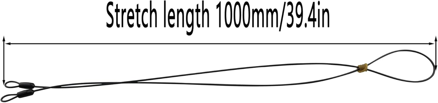 2PCS 1m Anti Theft Rope Outdoor Security Cable Lock Stainless Steel Clothesline for Skateboards, Pushchairs, Kayaks