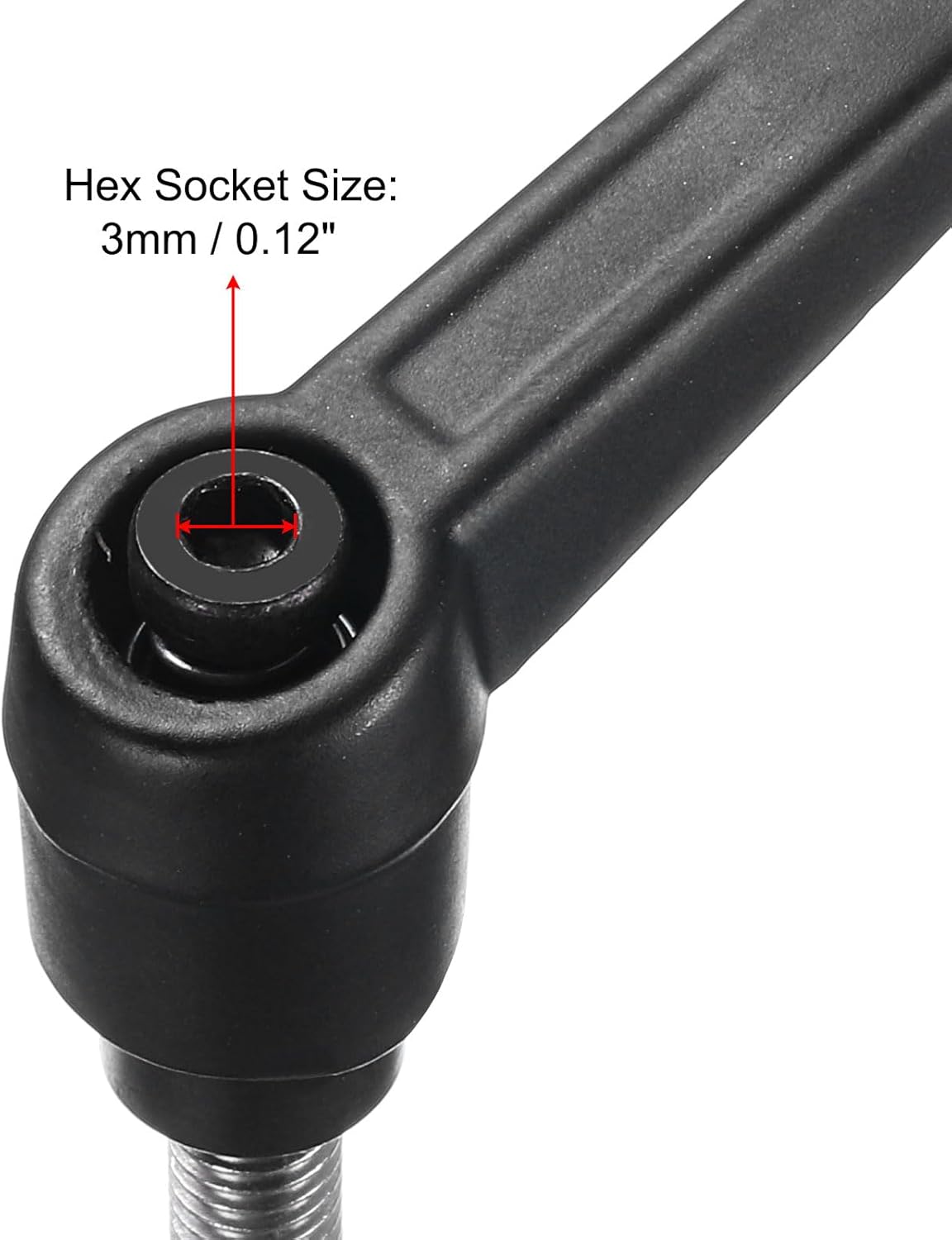 2pcs Adjustable Clamping Lever Handle M6 x 45mm Stainless Steel Male Threaded Stud Hand Knobs with Locking Lever