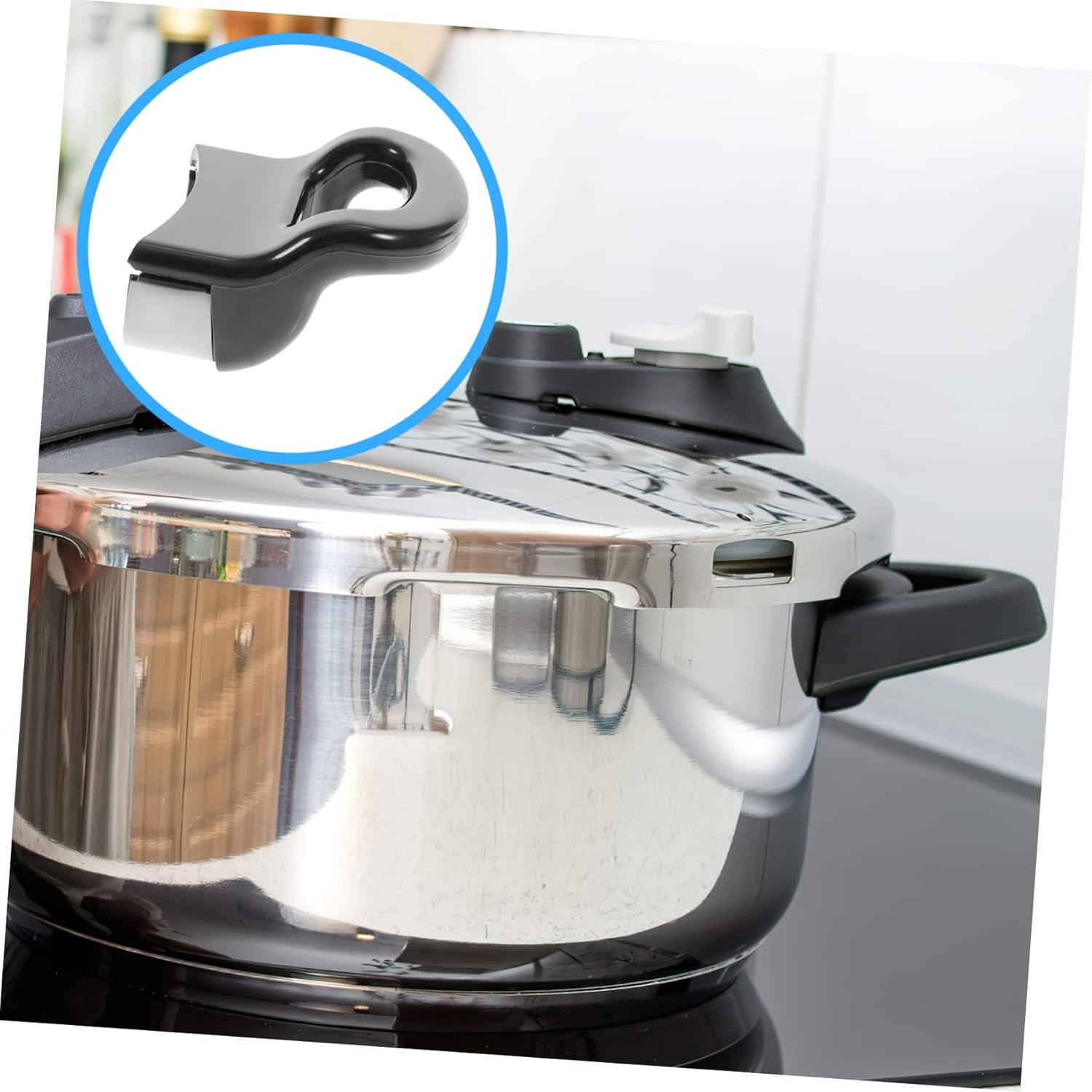 2pcs Alipis Pressure Cooker Auxiliary Handles - Removable Hot Pot Handle for Fry Pans - Replacement Plastic Grip Gadget