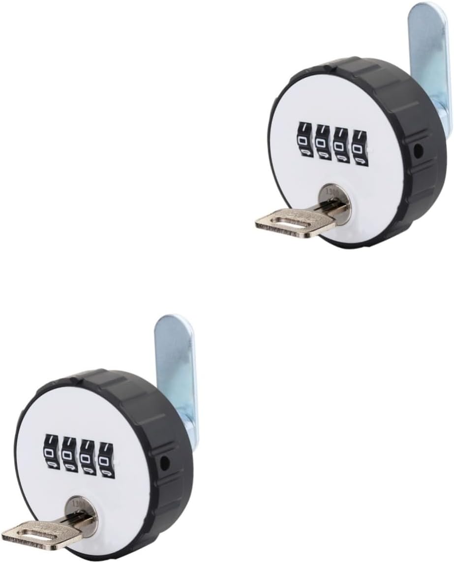 2pcs Combination Cam Lock Single Cylinder Deadbolt File Cabinet Lock - Dial Number Anti Padlock for Adults - Portable Wardrobe Steel Locks