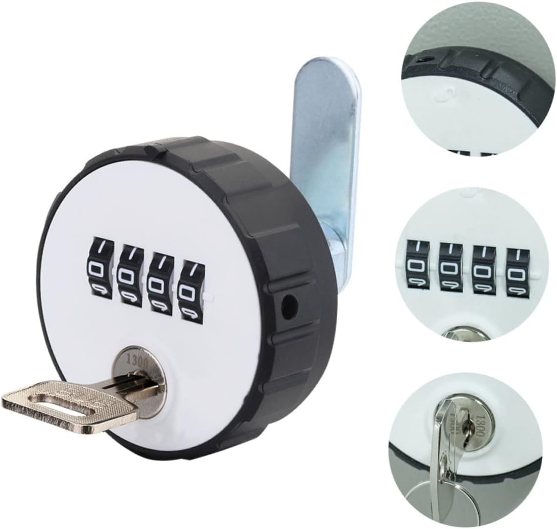 2pcs Combination Cam Lock Single Cylinder Deadbolt File Cabinet Lock - Dial Number Anti Padlock for Adults - Portable Wardrobe Steel Locks