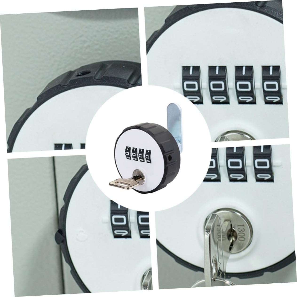 2pcs Combination Cam Lock Single Cylinder Deadbolt File Cabinet Lock - Dial Number Anti Padlock for Adults - Portable Wardrobe Steel Locks