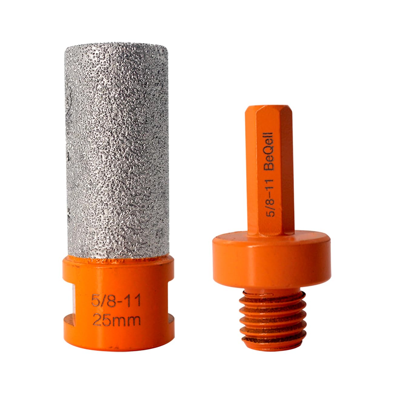 2Pcs Diamond Finger Milling Bits - 1 Inch Tile Core Drill Bit Set for Enlarging, Shaping, Grinding, and Polishing Holes in Porcelain, Ceramic, Marble, and Granite Countertops - Includes Hex Adapter