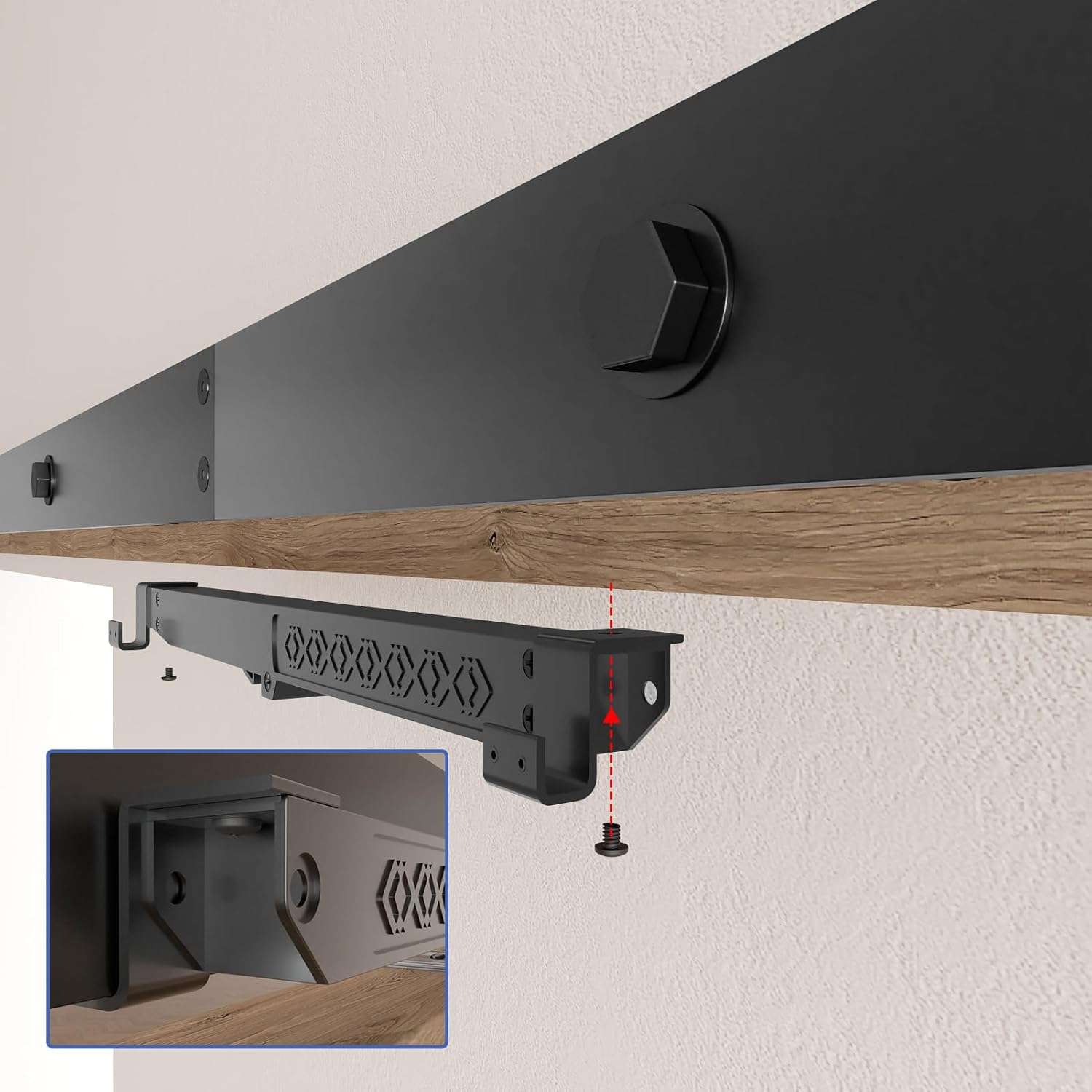 2PCS DonYoung Barn Door Soft Close Mechanism - Universal Weight Support up to 160lbs - Smooth Opening/Closing - Hole-Free Sliding Door Hardware - WildKart