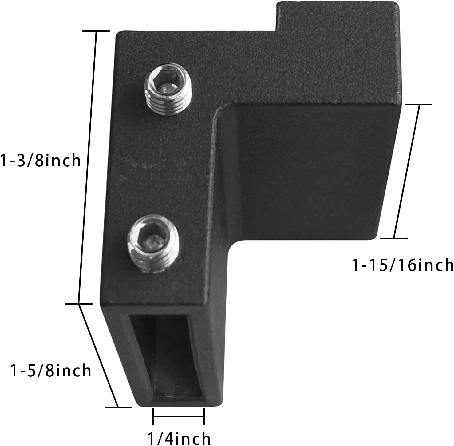 2PCS DonYoung Barn Door Stopper for Sliding Barn Door Flat Track - Replacement Hardware Accessories (Fits Track Width 1-7/16 in-1-5/8 in, Thickness 1/4 in)