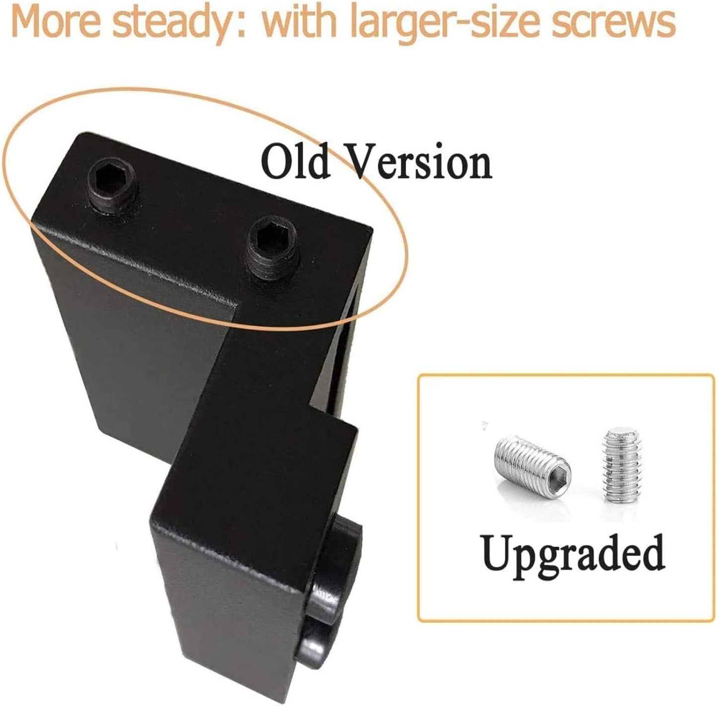2PCS DonYoung Barn Door Stopper for Sliding Barn Door Flat Track - Replacement Hardware Accessories (Fits Track Width 1-7/16 in-1-5/8 in, Thickness 1/4 in)