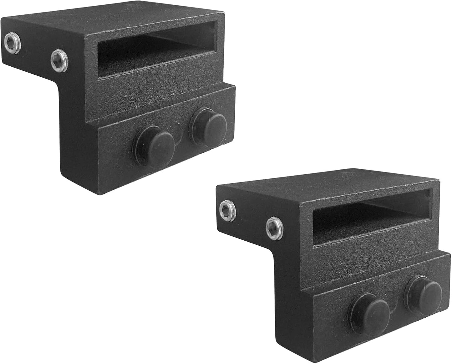 2PCS DonYoung Barn Door Stopper for Sliding Barn Door Flat Track - Replacement Hardware Accessories (Fits Track Width 1-7/16 in-1-5/8 in, Thickness 1/4 in)