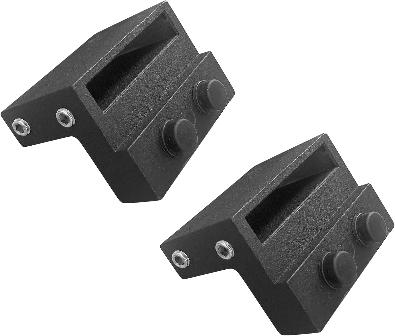 2PCS DonYoung Barn Door Stopper for Sliding Barn Door Flat Track - Replacement Hardware Accessories (Fits Track Width 1-7/16 in-1-5/8 in, Thickness 1/4 in)