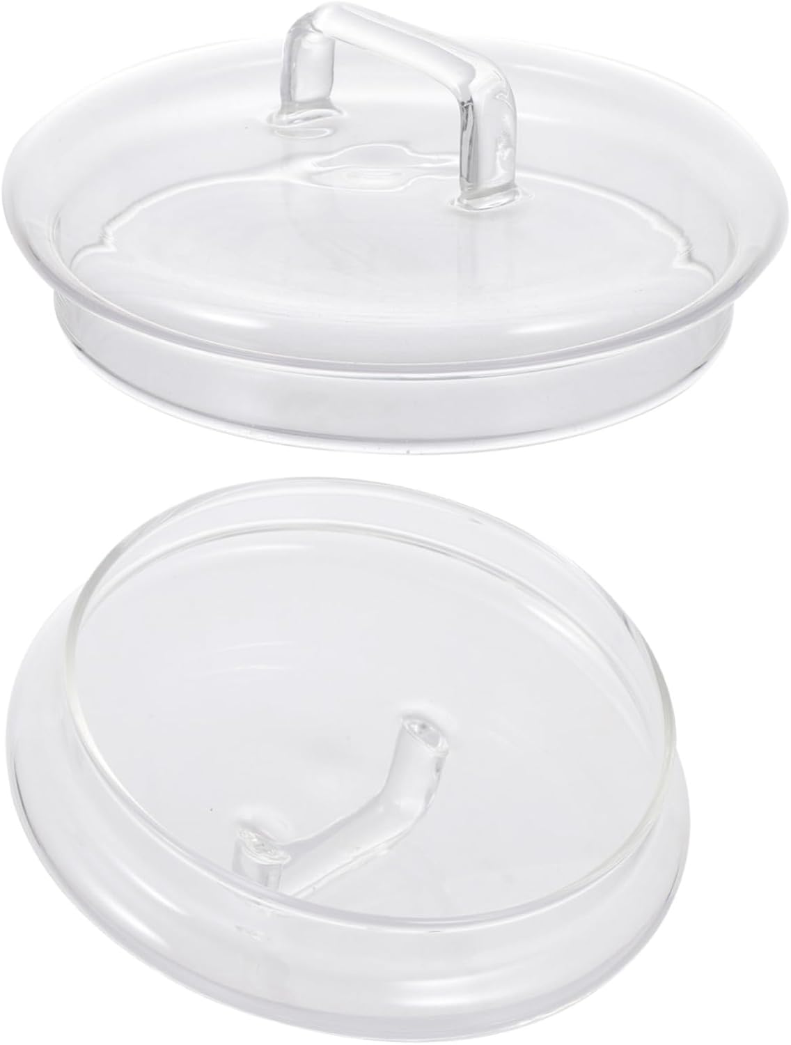 2pcs Easy-to-Install Replacement Glass Canister Jar Lids for Cookie Jars