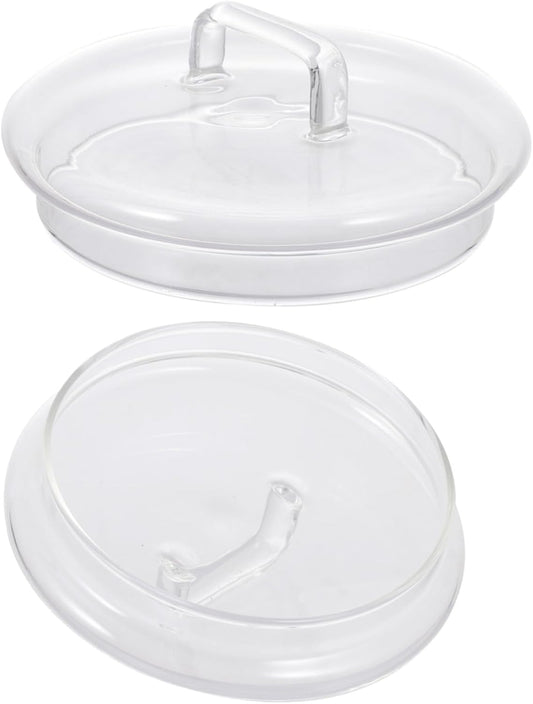 2pcs Easy-to-Install Replacement Glass Canister Jar Lids for Cookie Jars