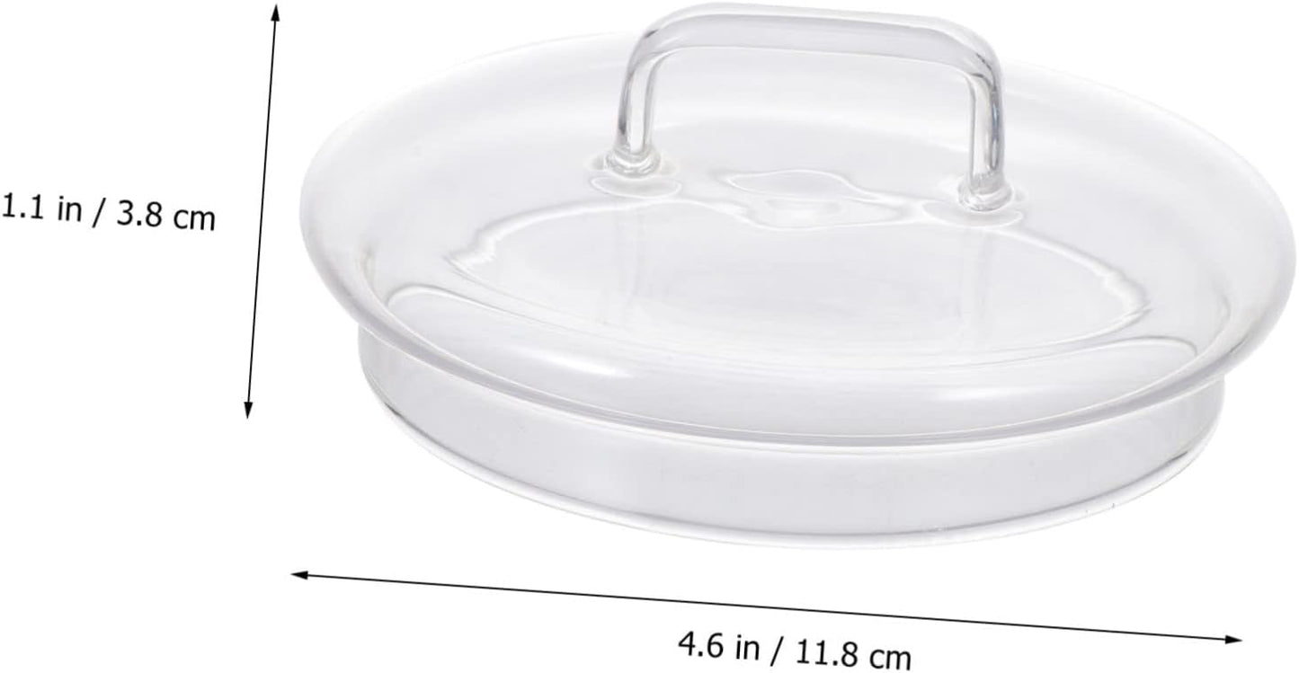 2pcs Easy-to-Install Replacement Glass Canister Jar Lids for Cookie Jars