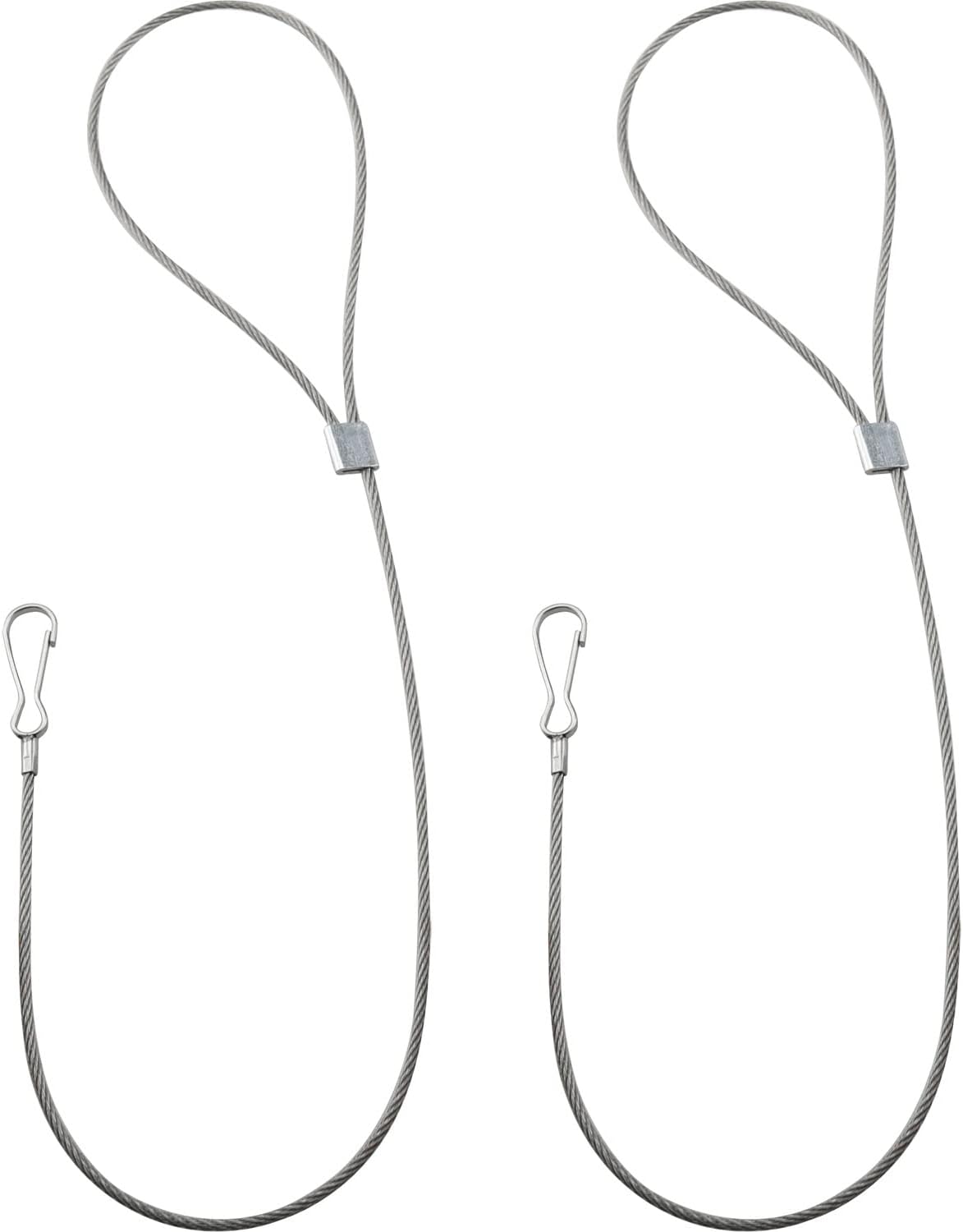 2pcs Stainless Steel Adjustable Gate Latch Cable Pull - Ideal for Metal & Wooden Fences, Garden Backyard Doors - Silver