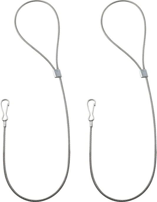 2pcs Stainless Steel Adjustable Gate Latch Cable Pull - Ideal for Metal & Wooden Fences, Garden Backyard Doors - Silver