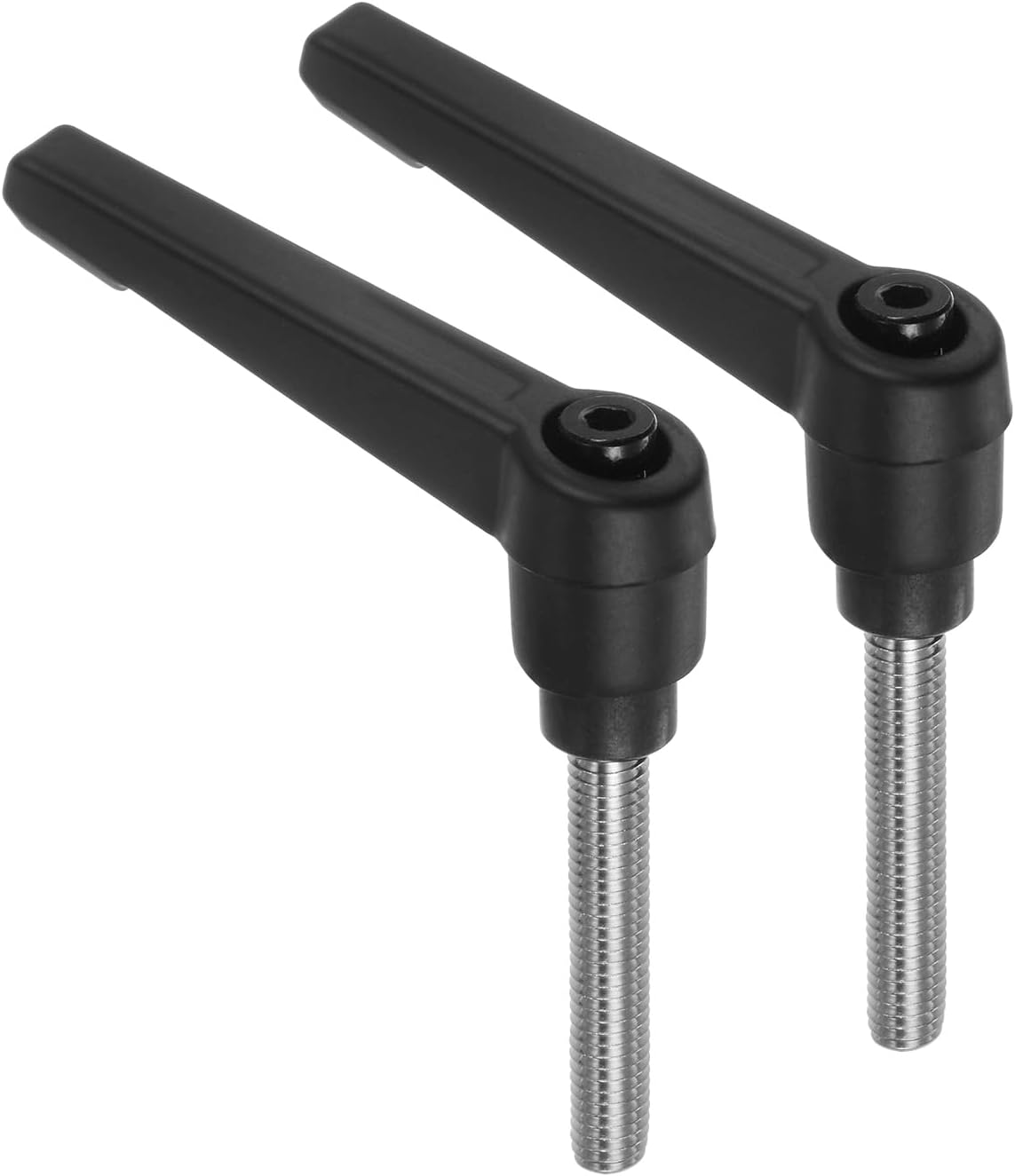 2pcs uxcell M6 x 40mm Stainless Steel Clamping Lever Handles with Adjustable Locking Quick Release Bolt Knobs