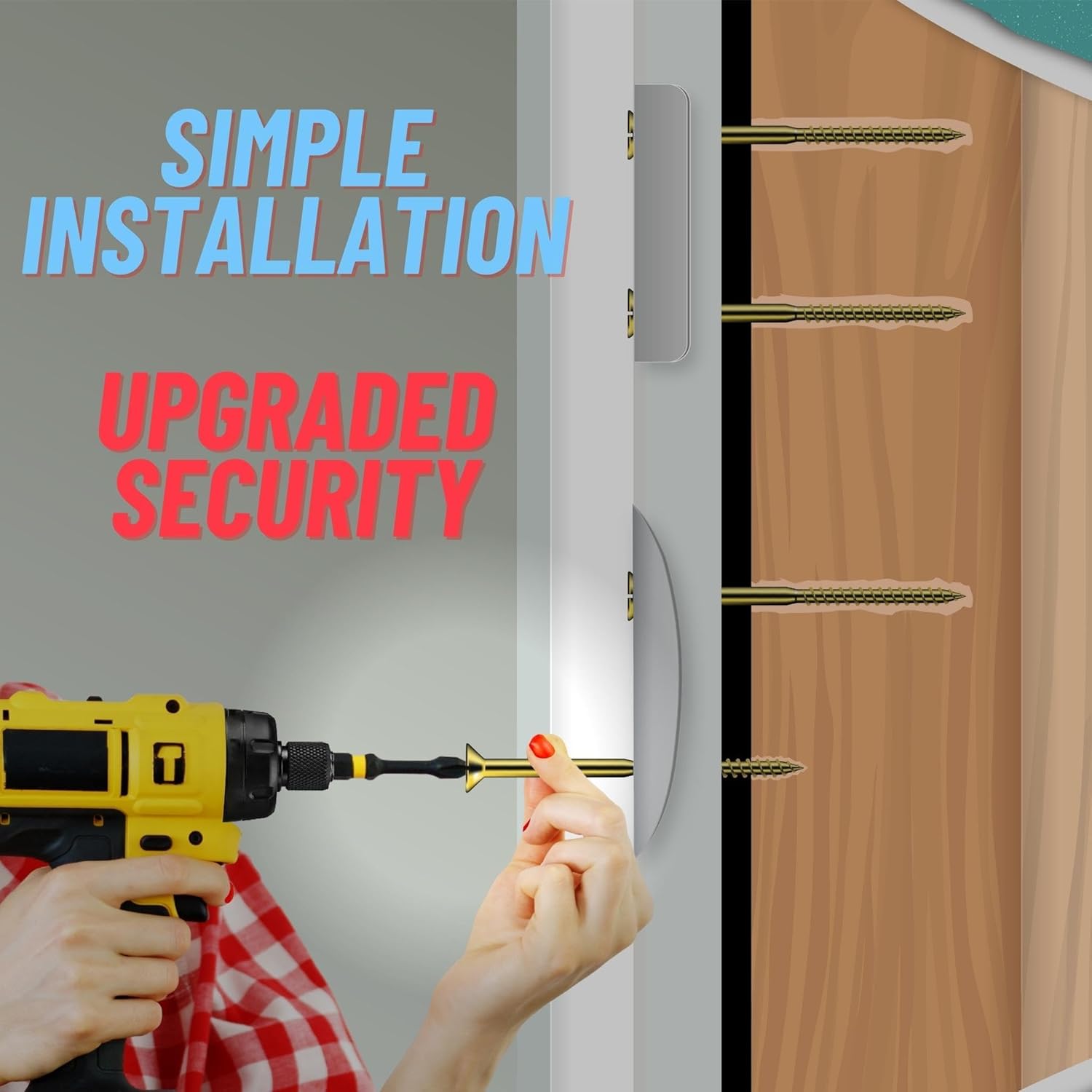 3-Inch Reinforced Door Screw Kit with Screwdriver Bit - Enhance Home Security & Kick Resistance for Strike Plates, Deadbolts, and Hinges