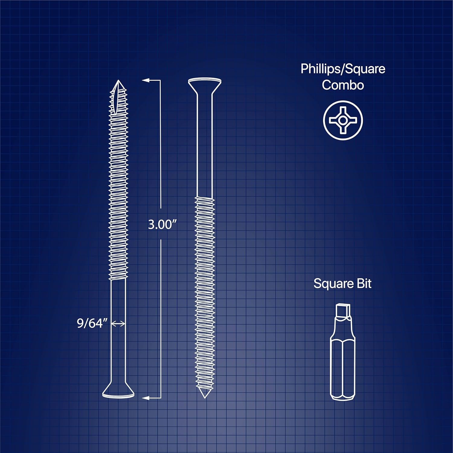 3-Inch Reinforced Door Screw Kit with Screwdriver Bit - Enhance Home Security & Kick Resistance for Strike Plates, Deadbolts, and Hinges