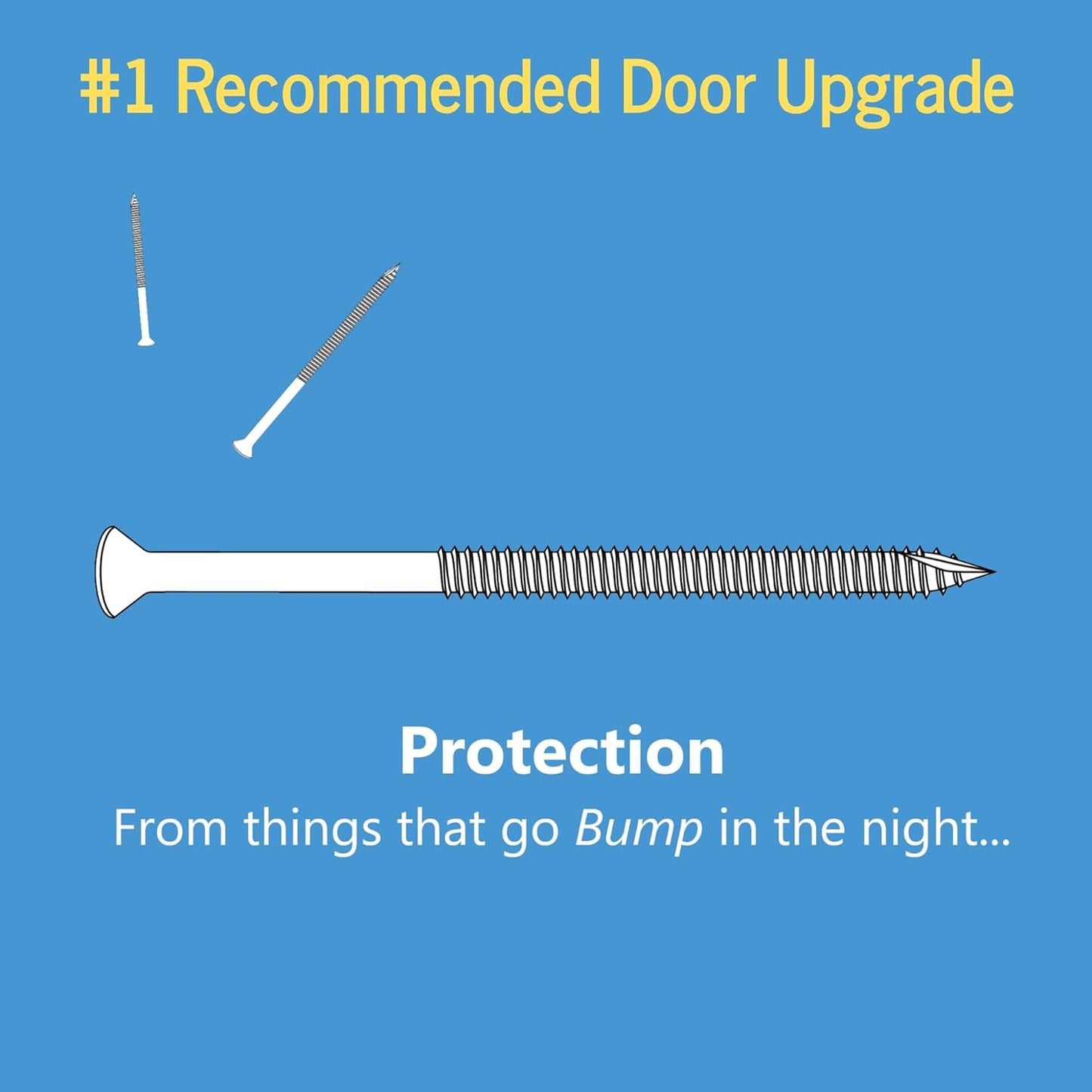 3-Inch Reinforced Door Screw Kit with Screwdriver Bit - Enhance Home Security & Kick Resistance for Strike Plates, Deadbolts, and Hinges