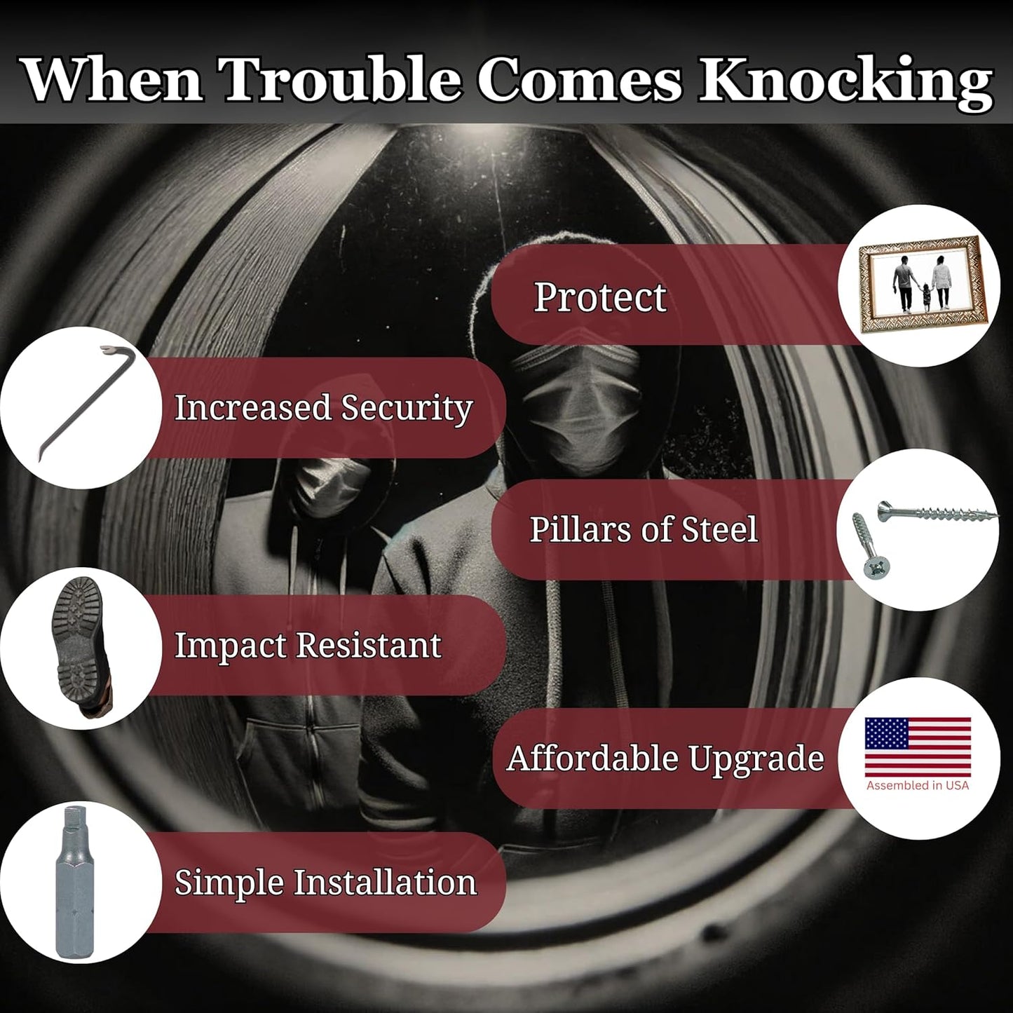 3-Inch Reinforced Door Screw Kit with Screwdriver Bit - Enhance Home Security & Kick Resistance for Strike Plates, Deadbolts, and Hinges