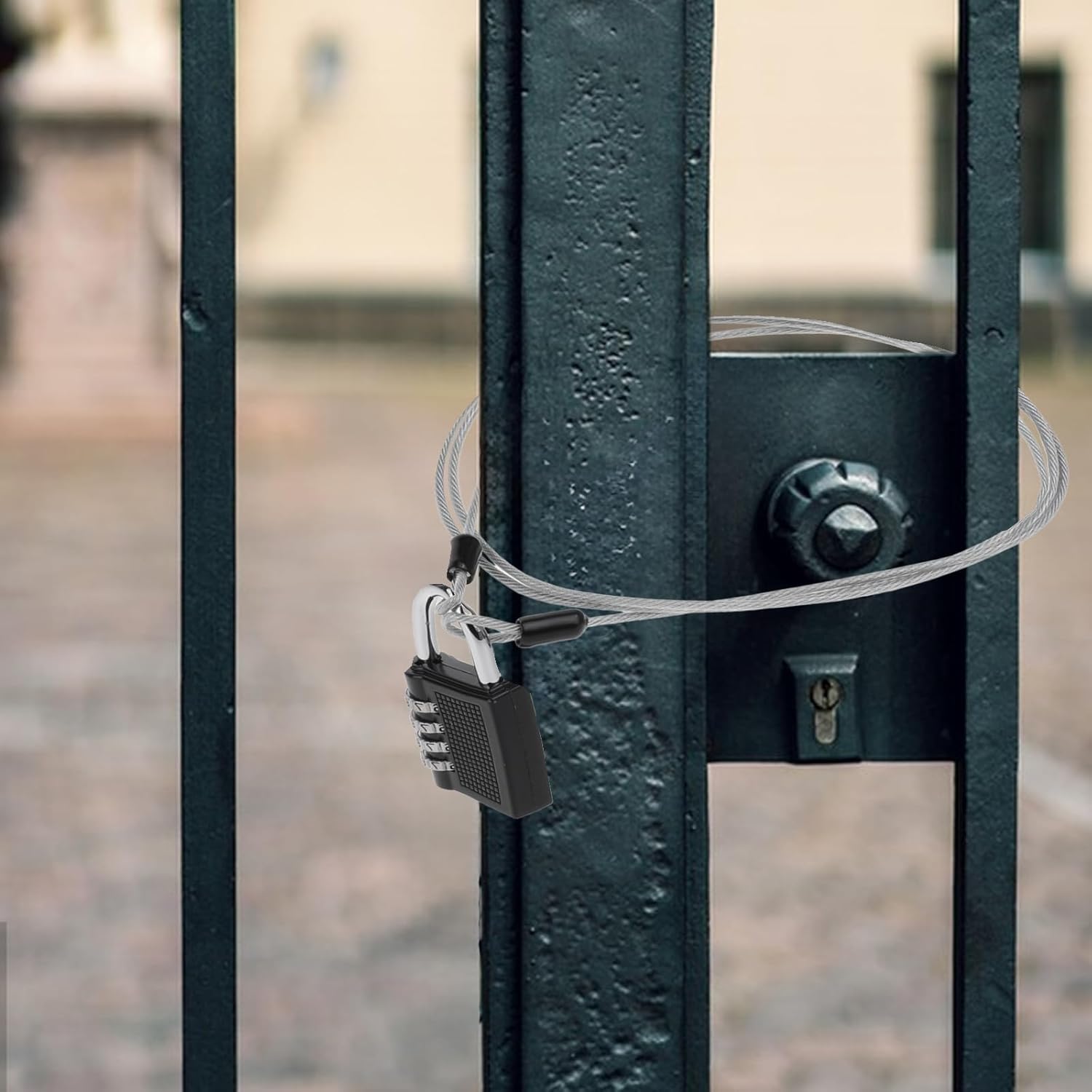 3-Pack 4 Ft Flexible Stainless Steel Security Cable with Loops - 3mm Safety Cable for Bike Locks and Luggage