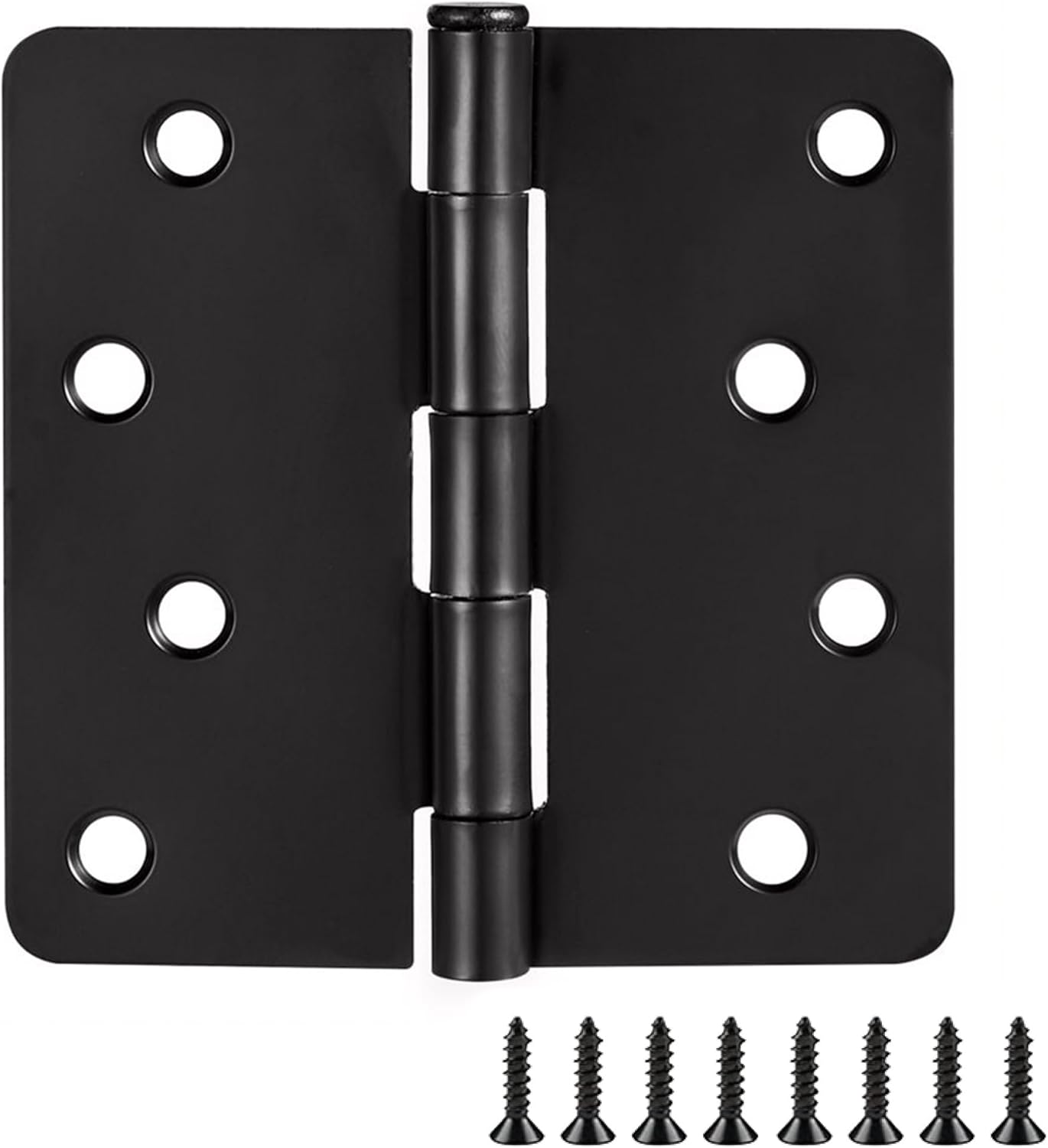3-Pack 4"x4" Steel Door Hinges for Interior Doors, Matte Black Finish by Design House