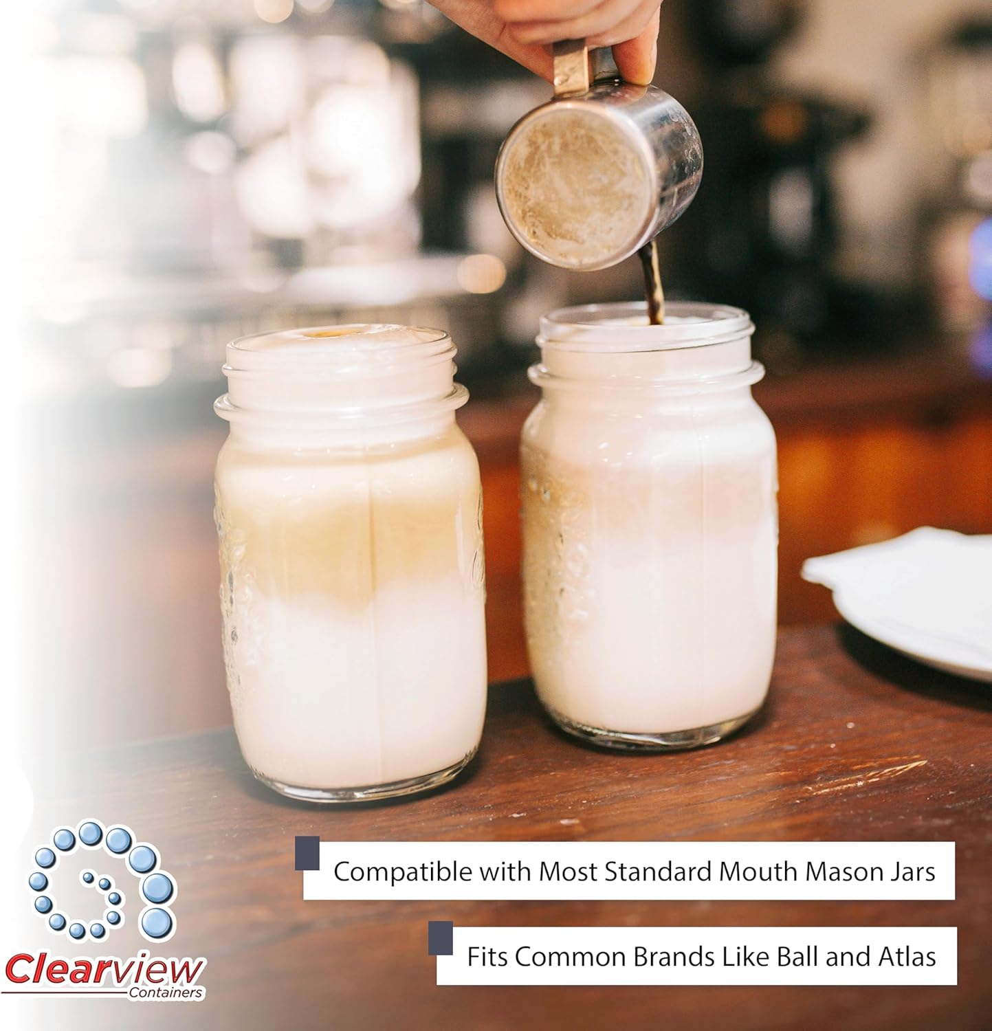 3 Pack Clearview Containers 70-450 RG Food Grade Jar Lids with Foam Liner - Leakproof Plastic Replacements