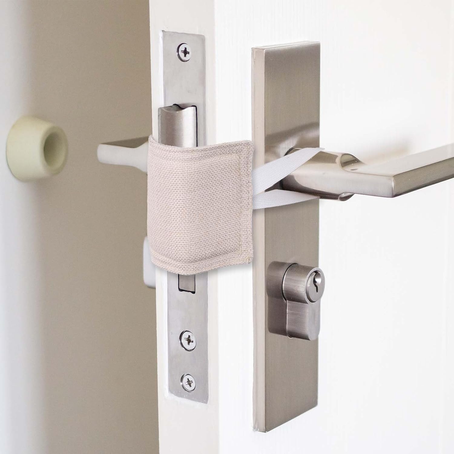 3-Pack Door Handle Silencer Set - Noise-Reducing, Safety Door Closer Cushions for Light Sleepers - Prevents Accidental Locking - 5.5 x 3.5 inch