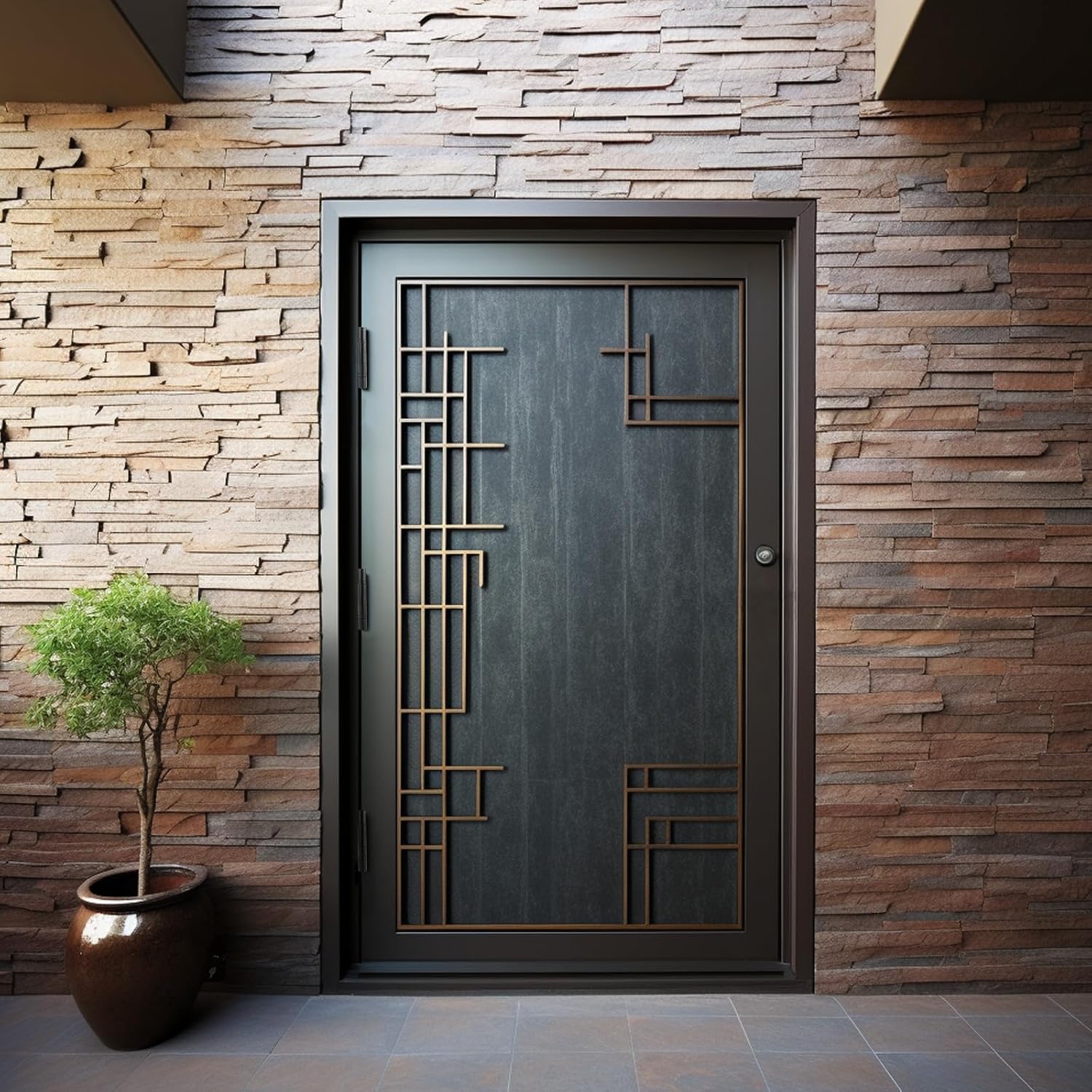 3 Pack Matte Black 4 Inch Door Hinges with 5/8" Radius Corners - Heavy-Duty Hardware for Interior and Exterior Doors