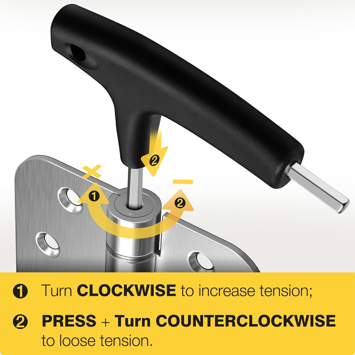 3 Pack of KOLET 4x4 Self Closing Door Hinges with Auto Close, 5/8" Radius Corners, Heavy Duty Stainless Steel, Brushed Nickel - Long Lasting