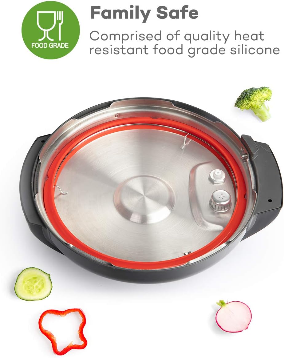 3 Pack Silicone Sealing Rings for Ninja Foodi 6.5 and 8 Quart - Replacement Rubber Sealer for Pressure Cooker and Air Fryer