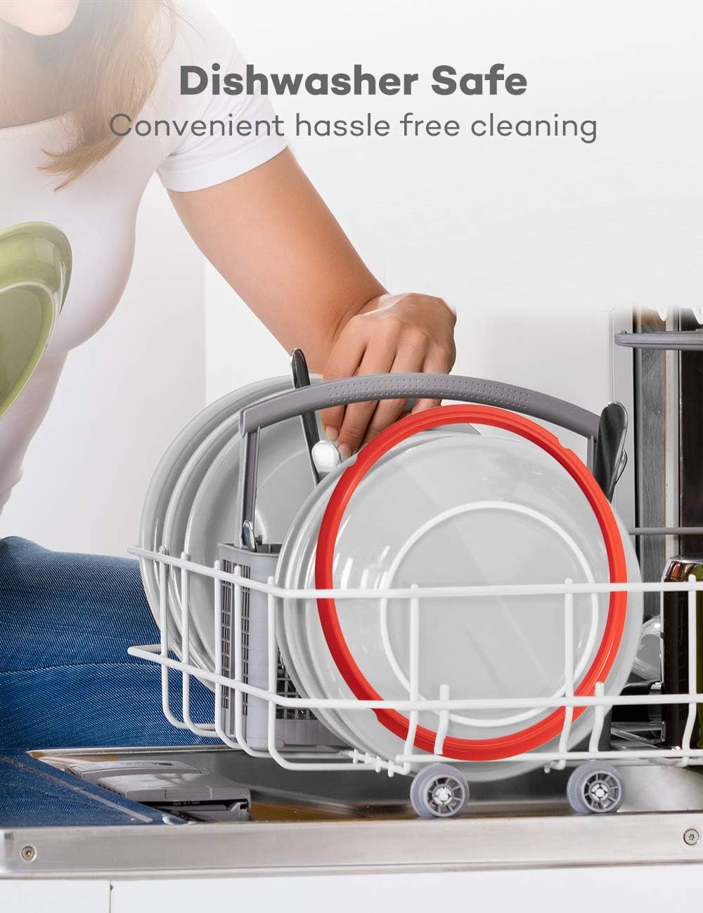 3 Pack Silicone Sealing Rings for Ninja Foodi 6.5 and 8 Quart - Replacement Rubber Sealer for Pressure Cooker and Air Fryer