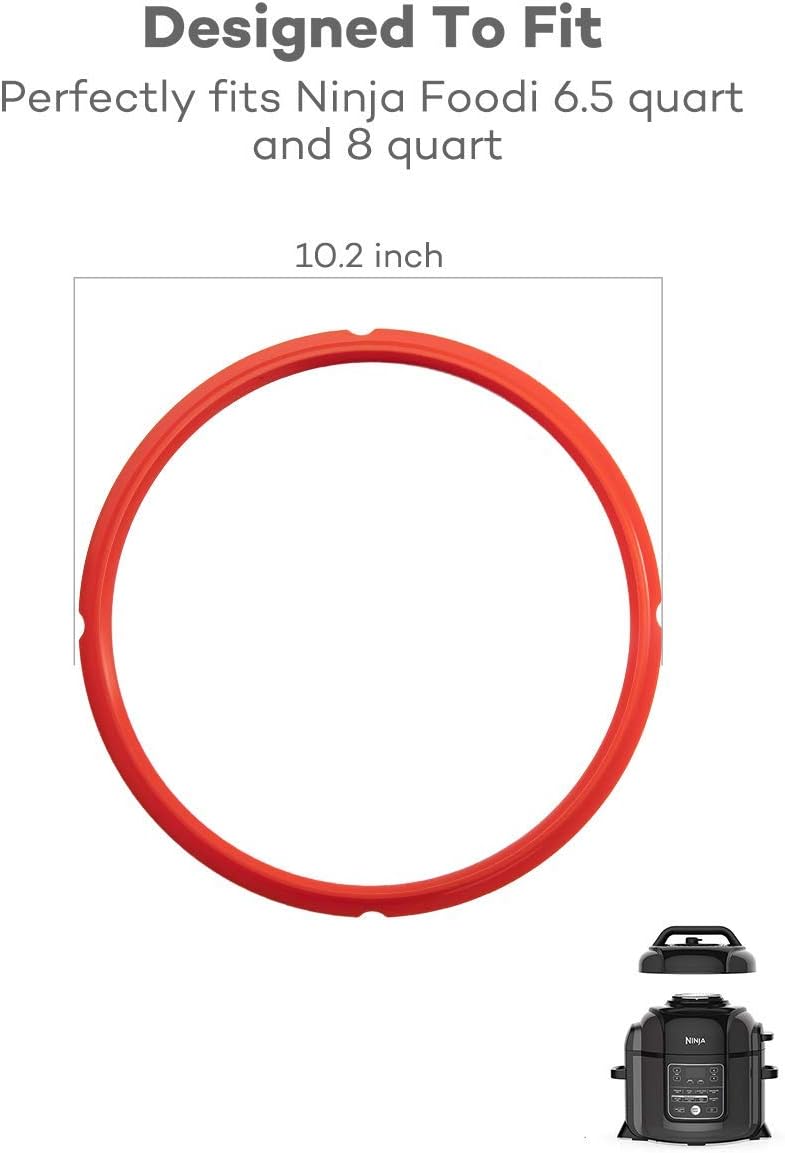 3 Pack Silicone Sealing Rings for Ninja Foodi 6.5 and 8 Quart - Replacement Rubber Sealer for Pressure Cooker and Air Fryer