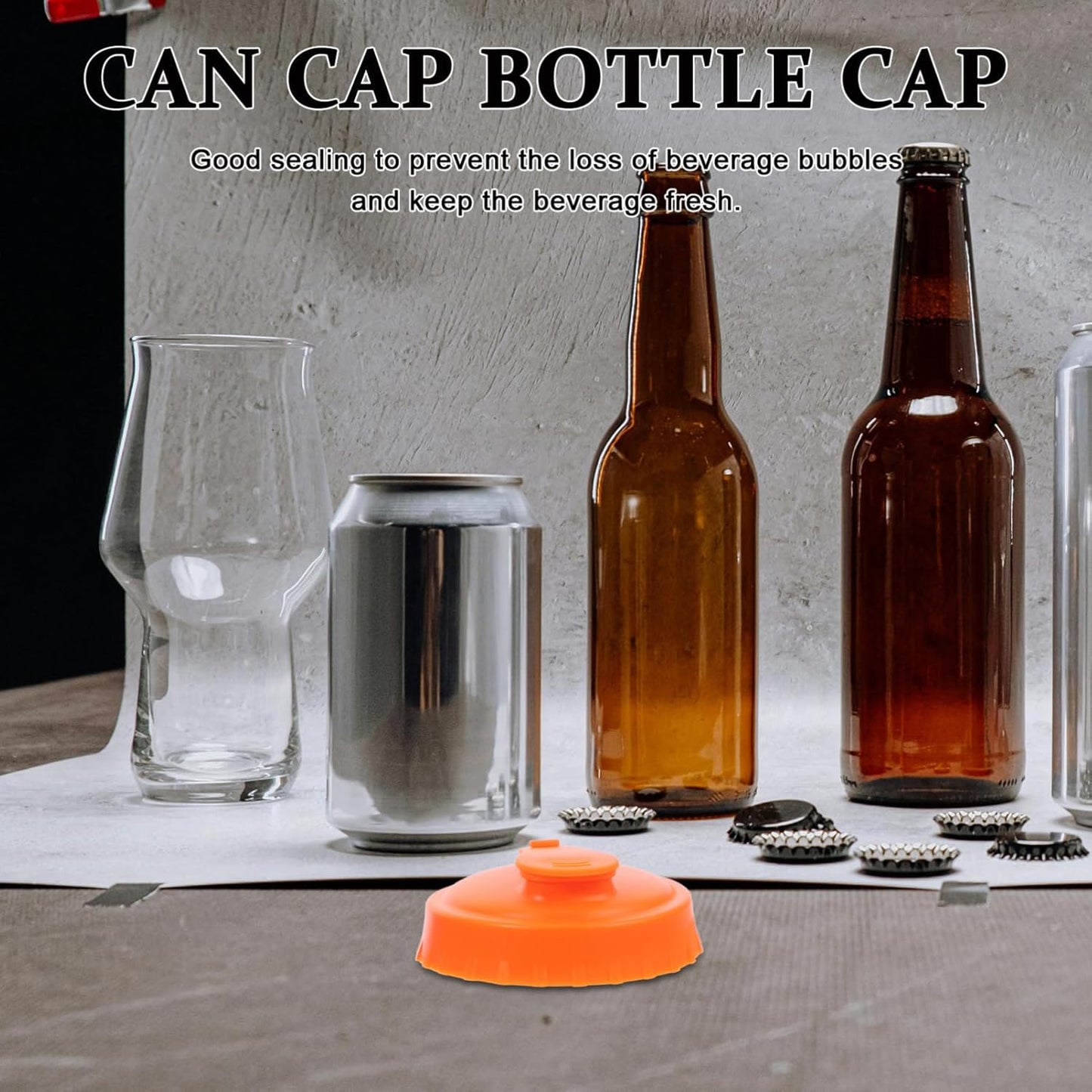 3 Pack Silicone Soda Can Covers for Airtight Sealing - Perfect for Beer, Soda, Juice, and Canning Bottles