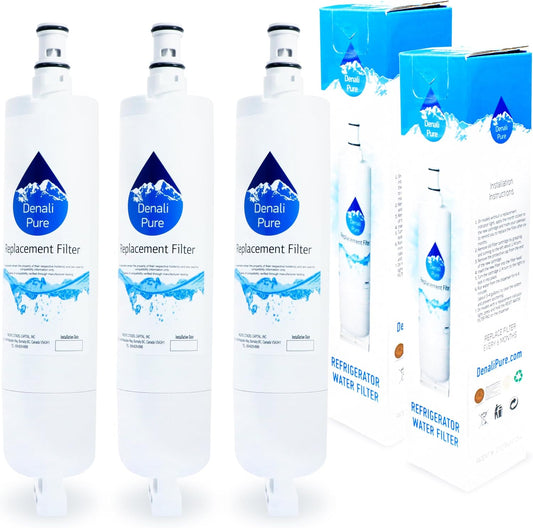 3-Pack Upstart Battery Replacement for KitchenAid KSRP25FNSS00 Refrigerator Water Filter - Compatible with 4396508, 4396509, 4396510 Cartridge