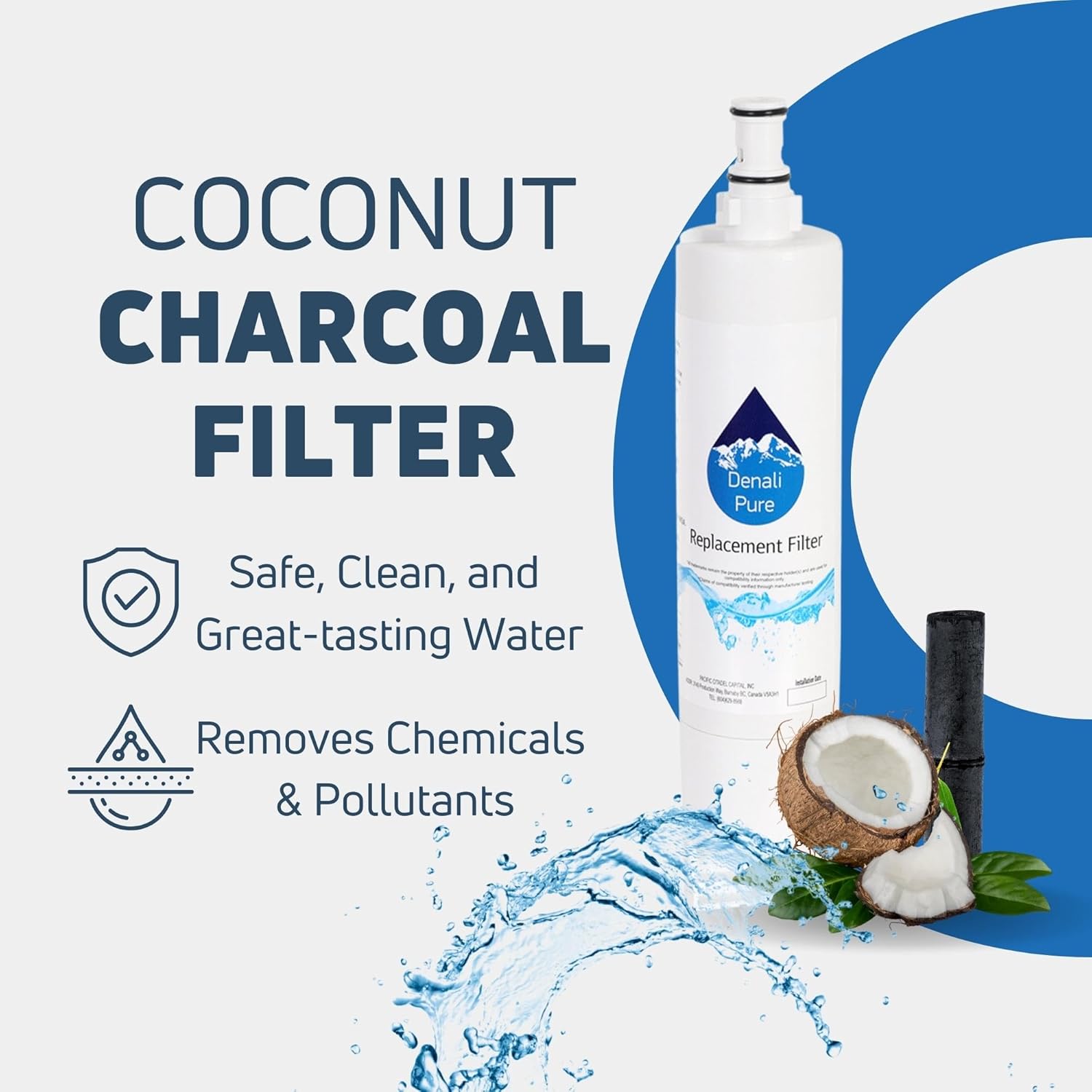 3-Pack Upstart Battery Replacement for KitchenAid KSRP25FNSS00 Refrigerator Water Filter - Compatible with 4396508, 4396509, 4396510 Cartridge