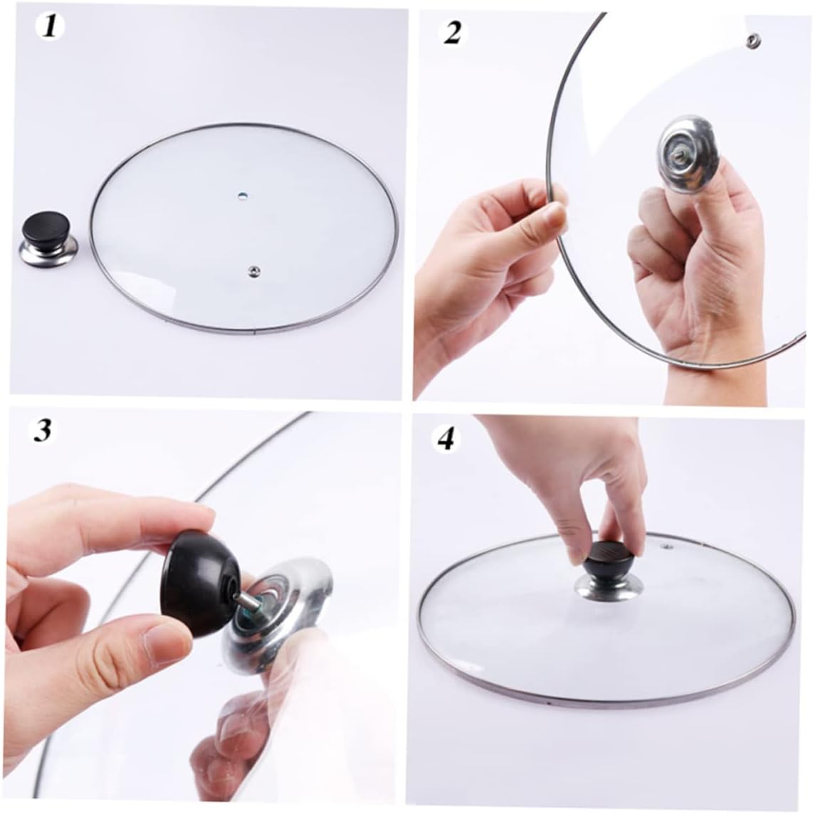 3 Pcs Pot Lid Knob Replacement Handles for Cookware - Skillet, Saucepan, and Cooker Pot Cover Handle Replacements