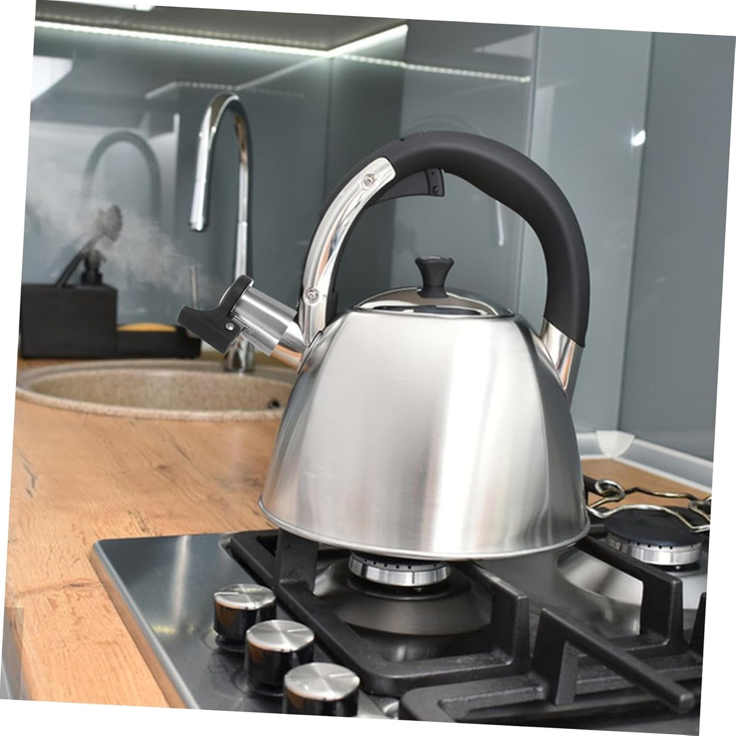3 Piece Kettle Alarm Teakettle Set for Stovetop - Electric Tea Kettle, Whistling Nozzle, Water Boiling Accessory