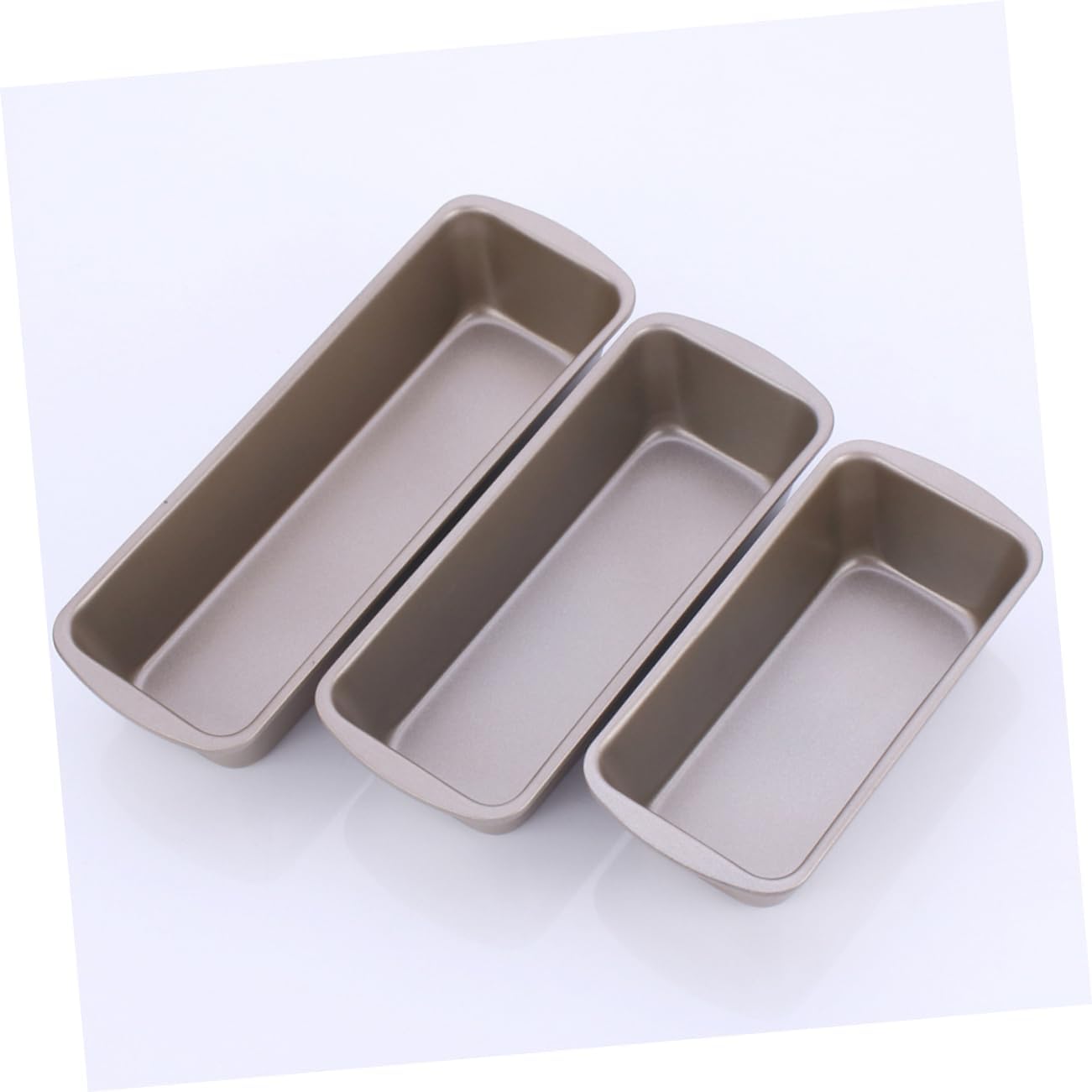 3-Piece Loaf Bread Baking Pan Set - Carbon Steel Roasting Pan for Homemade Toast - Reusable Kitchen Gadget for DIY Baking