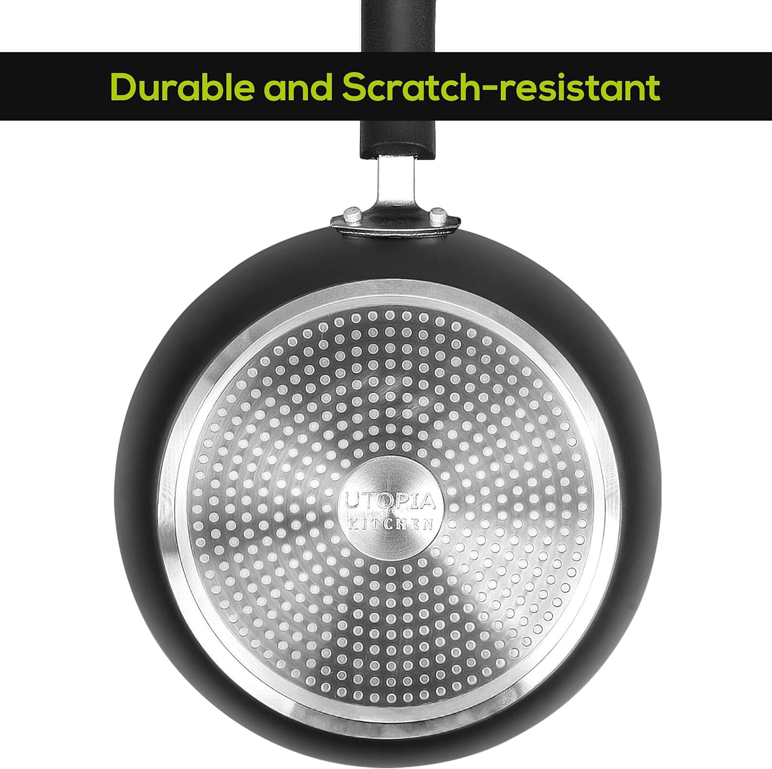 3-Piece Non-Stick Frying Pan Set with Induction Bottom - PFOA Free, Dishwasher Safe - Includes 8, 9.5, and 11 Inch Grey Pans