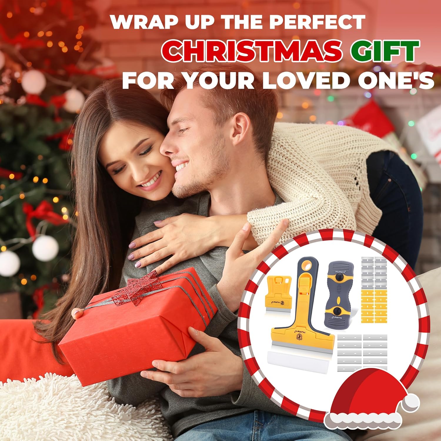 3-Piece Razor Blade Scraper Tool Set with 30 Replacement Blades - Heavy-Duty Cleaning Tools for Decals, Stickers, Paint, Caulk, and Adhesive Removal