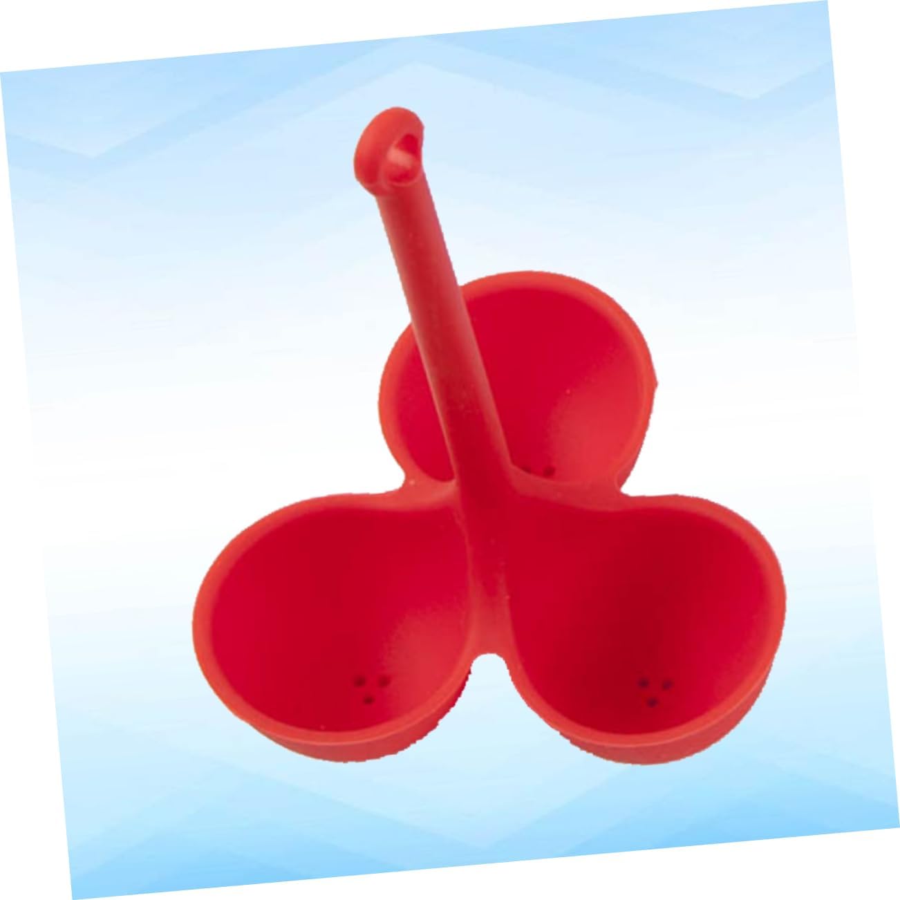 3-Piece Red Egg Poaching Set with Holder Rack by BRIGHTFUFU for Kitchen