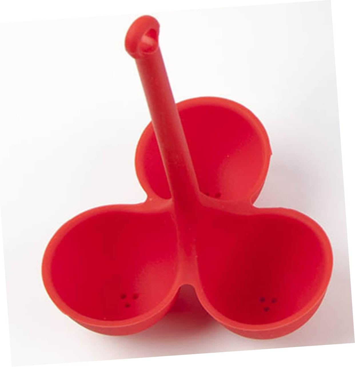 3-Piece Red Egg Poaching Set with Holder Rack by BRIGHTFUFU for Kitchen