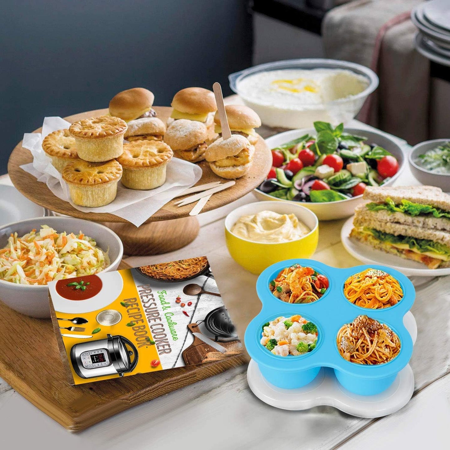 3 Qt Instant Pot Accessories Set - Compatible with InstaPot 3 Quart Only - Includes Sealing Ring, Steamer Basket, Springform Pan, Egg Rack, Trivet - Acnusik Mini Accessory Kit