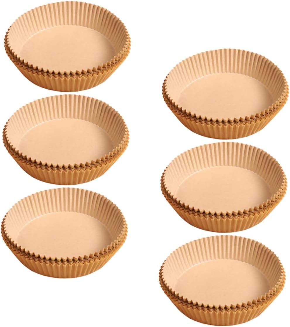 3 Sets Air Fryer Silicone Liners for Small Toaster Ovens - Reusable, Round, and Food Grade (25pcs*3)