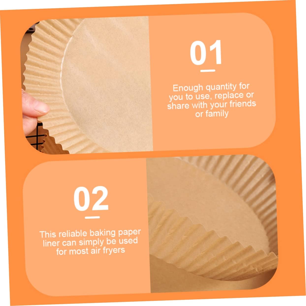 3 Sets Air Fryer Silicone Liners for Small Toaster Ovens - Reusable, Round, and Food Grade (25pcs*3)